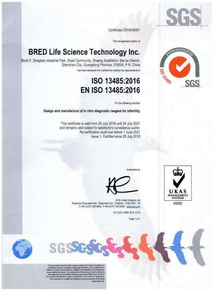 China BRED Life Science Technology Inc. quality control